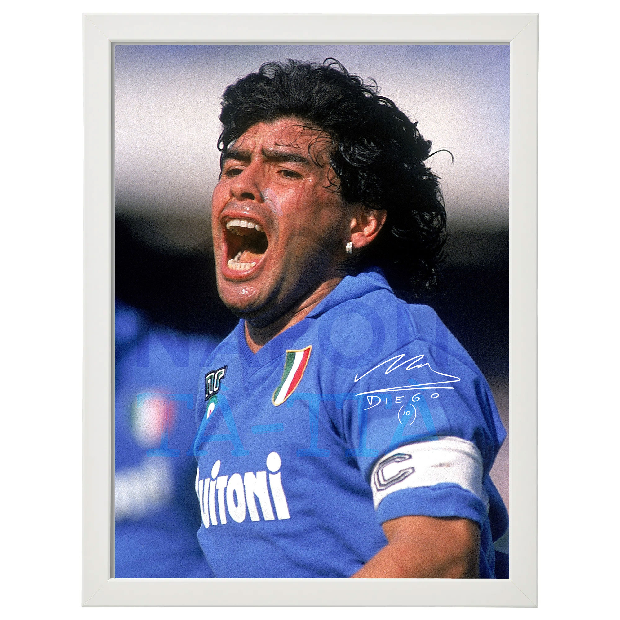 formato A4 HWC Trading FR A4 Stampa autografata con autografo Diego Maradona Napoli